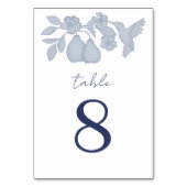 Dusty Blue Perfect Pear Mariage Numéro de table (Par défaut)