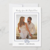 Dusty Blue Perfect Pear Photo Carte de remerciemen (Devant)