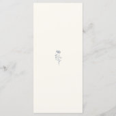 Dusty Blue Periwinkle Wildflower Wedding Menu (Dos)