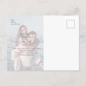 Dusty Blue Photo Modern Sla de datum op Briefkaart (Achterkant)