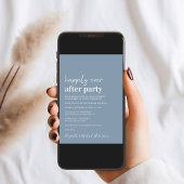 Dusty Blue Photo Wedding Reception Invitation Aankondiging