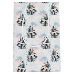 Dusty Blue & Pink Alice in Wonderland Baby shower Medium Cadeauzakje