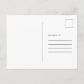 Dusty Blue Pink Blush Floral Save the Date Briefkaart (Achterkant)