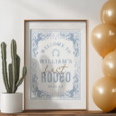 Dusty Blue Premier Rodéo Anniversaire Affiche de b