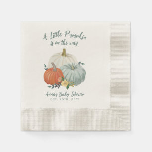 Dusty Blue Pumpkin-Baby shower Servet