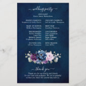 Dusty Blue Purple Lilac Blooms Programme de mariag (Dos)