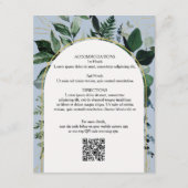 Dusty Blue QR code Carte de détails du mariage bot (Devant)