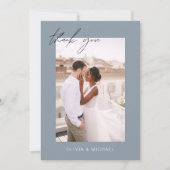 Dusty Blue QR Code Mariage Merci photo (Devant)