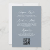 Dusty Blue QR Code Wildflower Baby in Bloom Kaart (Achterkant)