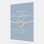 Dusty Blue repetitie diner welkom Acryl Bord (Hoek)