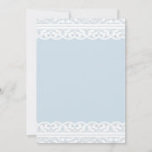 Dusty Blue Romantic Pink Floral Lace Vrijgezellenf Kaart (Achterkant)