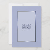 Dusty Blue Roos Floral Bridal Brunch Kaart (Achterkant)