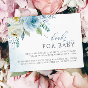 Dusty Blue Roos Flowers Books Request Kaart