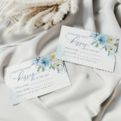 Dusty Blue Rose Combien de baisers Douche Carte de