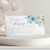 Dusty Blue Rose Combien de baisers Douche Carte de