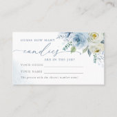 Dusty Blue Rose Combien de bonbons de douche Carte (Devant)