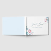 Dusty Blue Rose Floral Élégant Mariage Livre d'inv (Complet)