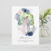 Dusty Blue Rose Mariage Merci photo (Debout devant)