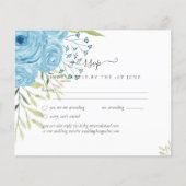 Dusty Blue Roses Lime Budget Mariage Feuille (Devant)