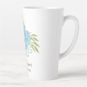 Dusty Blue Rozen Passen getrouwd Weddenschap Gift  Latte Mok (Rechts)