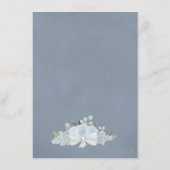 Dusty Blue Rozen rustieke Boho chique bruiloft Det Informatiekaartje (Achterkant)