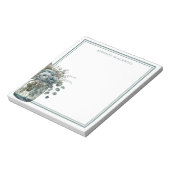 Dusty Blue Rozen Specialized Waterverf Mason Jar Notitieblok (Gedraaid)