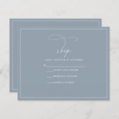 Dusty Blue RSVP (Voorkant / Achterkant)