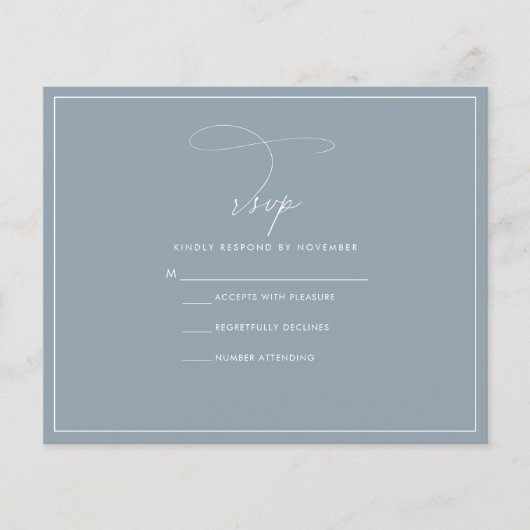 Dusty Blue RSVP (Voorkant)