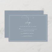 Dusty Blue RSVP CArd (Devant / Derrière)