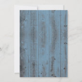 Dusty Blue Rustic Barn Wedding Rehearsal Dinner Kaart (Achterkant)
