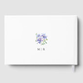Dusty Blue Rustic Floral Mariage Livre d'or (Verso)