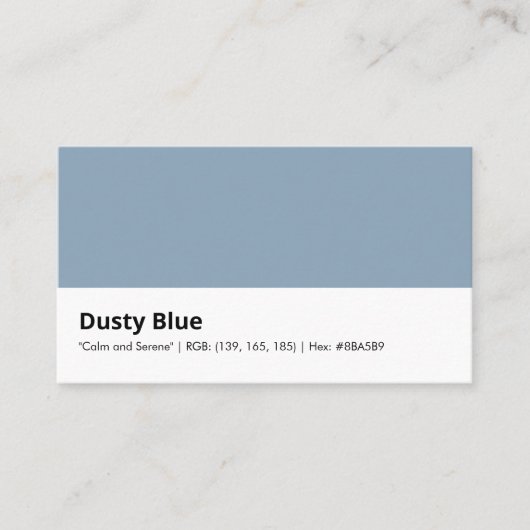 Dusty Blue | "Rustig en sereen" Visitekaartje (Voorkant)