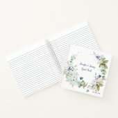 Dusty Blue Sage Green Winter Floral Livre d'or (Intérieur)