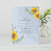 Dusty Blue Sage Sunflower Rustic Boho Wedding (Staand voorkant)