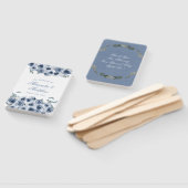 Dusty Blue Sage Waterverf Peony Wedding Bedankt Handwaaier (Niet-gemonteerd)