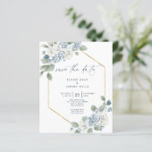 Dusty Blue Save the Date (Staand voorkant)