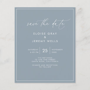 Dusty Blue Save the Date