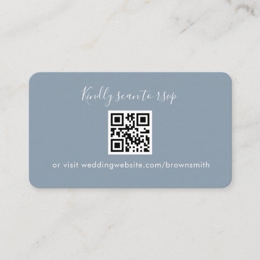 Dusty Blue Scan naar RSVP-kaarten Informatiekaartje (Voorkant)