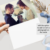 Dusty Blue Script Monogram, Waterverf bruiloft Th Bedankkaart