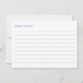 Dusty Blue Script Recipe Kaart (Achterkant)