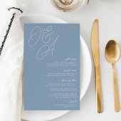 Dusty Blue Script Watermark Monogram Weddenschap M