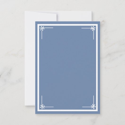Dusty Blue script website e-mail Bruiloft RSVP Kaa (Achterkant)