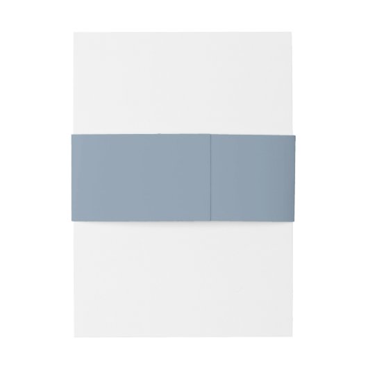 Dusty Blue Seashell Beach Minimale bruiloft Uitnodigingen Wikkel (Achterkant Voorbeeld)