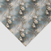 Dusty Blue Shabby Floral Design Decoupage papier (Detail)