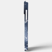 Dusty Blue Silver Glitter Sparkly Case-Mate iPhone Case (Achterkant / Links)