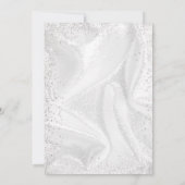 Dusty Blue Silver Roos Brunch en Bubbly Kaart (Achterkant)