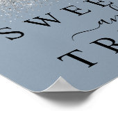 Dusty Blue & Silver Sweets & Treatment Dessert Sig Poster (Hoek)