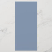 Dusty Blue Simple Elegant Menu Mariage 4x9 (Dos)