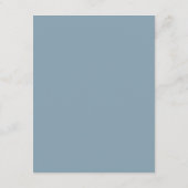 Dusty Blue Simple Elegant Wedding 1 Enclosure Kaar Informatiekaartje (Achterkant)
