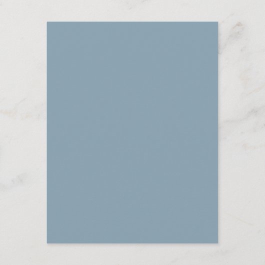 Dusty Blue Simple Elegant Wedding Informatiekaartje (Achterkant)
